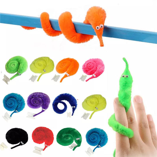 5/10/15Pcs Novelty Funny Props Caterpillars Seahorse Elf Magic Worm Twisty Christmas Halloween Wizard Weird Tricks Toy Kid Gifts